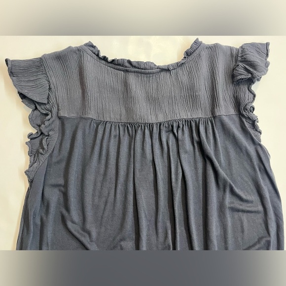 Loft Women's Ruffle Sleeve Tank Top with Button Detail Summer Shirt Size XS - Picture 11 of 14